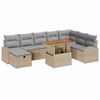 vidaXL Set Divano da Giardino 9 pz Beige polyrattan