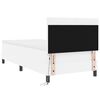 vidaXL Letto a molle con materasso Bianco 90 x 190 cm Pelle sintetica