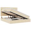 vidaXL Letto con contenitore e materasso Crema 180 x 200 cm Tessuto