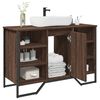 vidaXL Mobile Lavabo Bagno Rovere Marrone 91x35x60cm in Truciolato