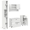 vidaXL Set di mobili per il bagno con cassetto con porta 4 pcs Bianco