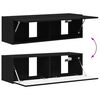 vidaXL Set mobile TV 4 pcs Nero Legno multistrato