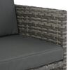vidaXL Set da Pranzo per Esterni 7 pz con Cuscini in Polyrattan Grigio