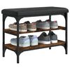vidaXL Panca Porta Scarpe Rovere Fumo 62x32x47 cm in Legno Multistrato