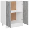 vidaXL Armadio Inferiore “Lyon” Grigio Cemento 60x46x81,5cm