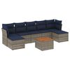 vidaXL Set Divani da Giardino 8 pz con Cuscini Grigio in Polyrattan