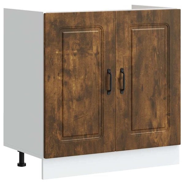 vidaXL Mobile da cucina Kalmar 2 pcs Marrone 80 x 46 x 81.5 cm