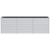 vidaXL Letto Rialzato Giardino 240x40x77 cm in Acciaio Zincato Argento