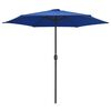 vidaXL Ombrellone da Giardino con Palo in Alluminio 270x246 cm Azzurro
