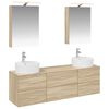 vidaXL Set di mobili per il bagno 5 pcs Rovere Sonoma