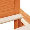 vidaXL Giroletto senza Materasso con Testata Marrone Cera 120x200 Pino