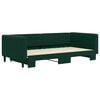 vidaXL Divano Letto con Letto Estraibile Verde Scuro 100x200cm Velluto