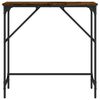 vidaXL Tavolino Consolle Rovere Fumo 75x32x75 cm in Legno Multistrato