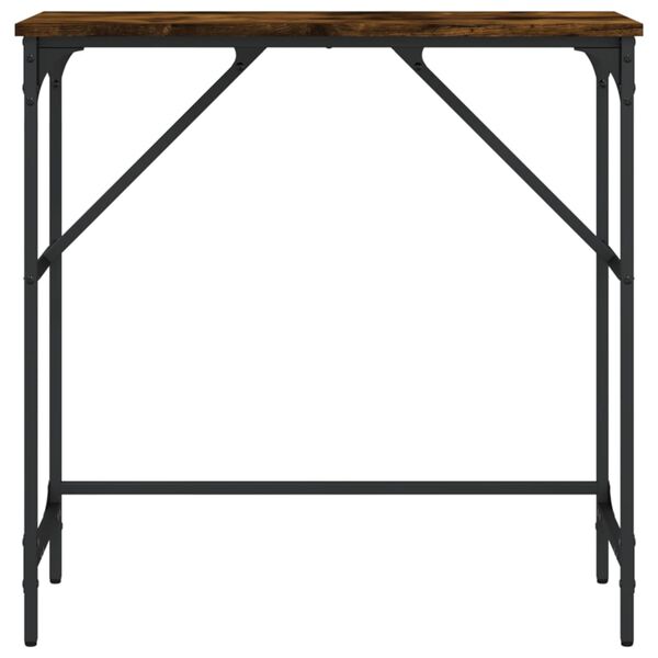 vidaXL Tavolino Consolle Rovere Fumo 75x32x75 cm in Legno Multistrato