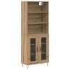 vidaXL Credenza 2 pcs Rovere artigianale 69,5 x 34 x 180 cm