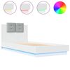 vidaXL Giroletto con Testiera e LED Bianco 90x200 cm