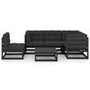 vidaXL Set Divani da Giardino 6 pz con Cuscini Legno Massello di Pino