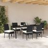 vidaXL Set da Pranzo per Giardino 7 pcs Nero