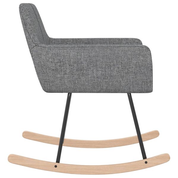 vidaXL Sedia a Dondolo Grigio Chiaro in Tessuto