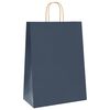 vidaXL Sacchetti di Carta 250 pz con Manici Blu 32x17x44 cm