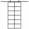 vidaXL Porta Scorrevole con Ferramenta 102x205 cm Vetro ESG Alluminio