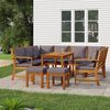 vidaXL Set da Pranzo da Giardino 9pz con Cuscini Legno Massello Acacia