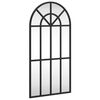 vidaXL Specchio da Parete Nero 30x60 cm Arco in Ferro