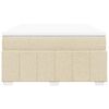 vidaXL Giroletto a Molle con Materasso Crema 160x200 cm in Tessuto