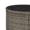 vidaXL Set Divani da Giardino Semicircolare 3 pz in Polyrattan Grigio