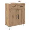 vidaXL Credenza Rovere artigianale 69,5 x 34 x 90 cm Legno multistrato