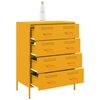 vidaXL Credenza Giallo Senape 68x39x89 cm in Acciaio