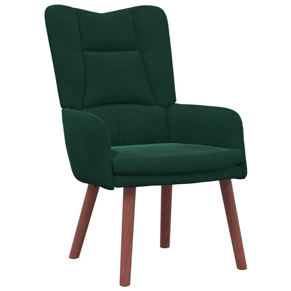 vidaXL poltrona Verde Scuro 63 x 67 x 94 cm Velluto