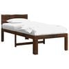 vidaXL Letto Singolo con Testiera ROSTOCK Marrone Scuro 90 x 200 cm