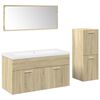 vidaXL Set Mobili da Bagno 4 pz Rovere Sonoma in Legno Multistrato