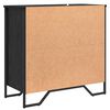 vidaXL Credenza con cassetto Rovere Nero 79,5 x 35,5 x 74,5 cm