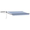 vidaXL Tettuccio Elettrico Retrattile Blu, Bianco, Antracite 2,5 x 2 m