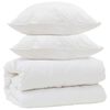 vidaXL Piumone con Cuscini con cuscino 3 pz Bianco Microfibra