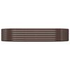 vidaXL Letto Giardino Acciaio Zincato 214x140x36 cm Marrone