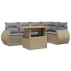 vidaXL Set Divano da Giardino 6 pz con Cuscini Beige in Polyrattan