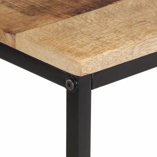 vidaXL Tavolo Consolle 70x35x70 cm in Legno Massello di Mango Grezzo