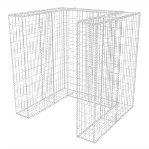vidaXL Gabbione in Rete in Acciaio per 1 Cassonetto 110x100x120 cm