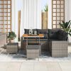 vidaXL Set Divano da Giardino 8 pcs Grigio polyrattan