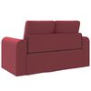 vidaXL Divano letto 60cm Rosso Vino Tessuto