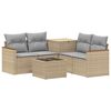 vidaXL Set di divani 6 pz Beige e Grigio Chiaro