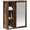 vidaXL Pensile da Bagno con Specchio Rovere Fumo 50x21x60 cm