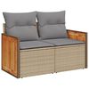 vidaXL Set Divano da Giardino 10 pz con Cuscini Beige in Polyrattan