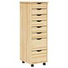 vidaXL Armadietto Rotolante con Cassetti MOSS 34 x 39 x 103 cm