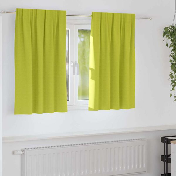 vidaXL Tende Blackout con Anelli 2 pcs Verde 140 x 140 cm Poliestere