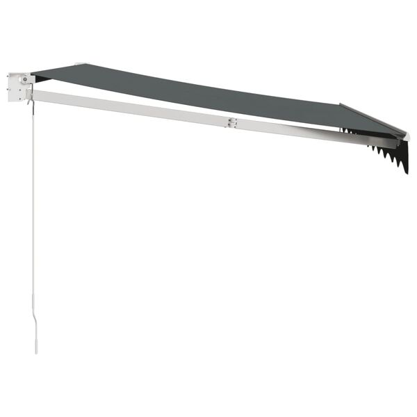 vidaXL Tenda da Sole Retrattile Antracite 3x2,5 m Tessuto e Alluminio