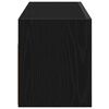 vidaXL Mobile da Bagno a Parete Nero 80x25x30 cm in Legno Multistrato